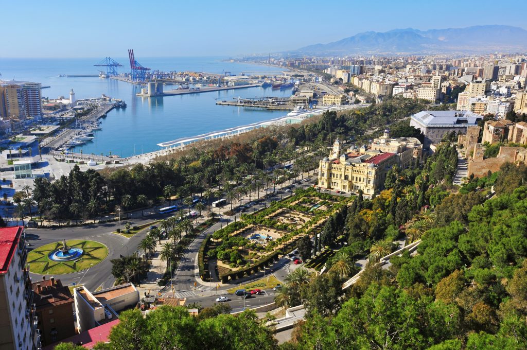 photo of Malaga city from above