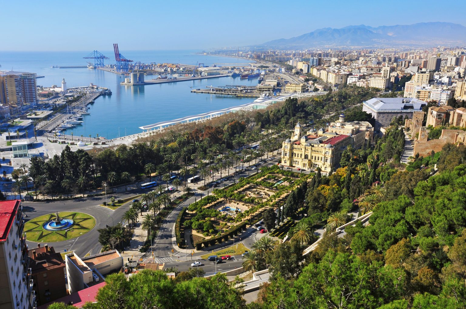 photo of Malaga city from above